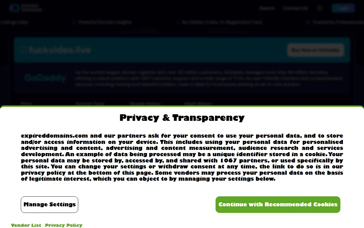 Screenshot of Fuckvideolive